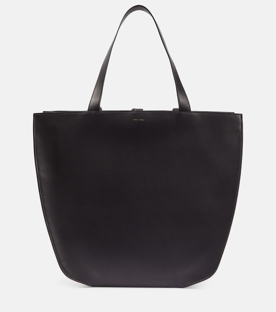 The Row Graham leather tote bag in black