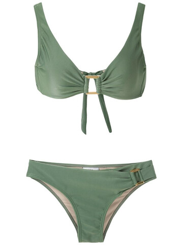 Amir Slama metallic embellishments bikini set in green