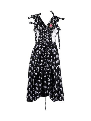 Chopova Lowena Barrel Rouched Dress in black / white