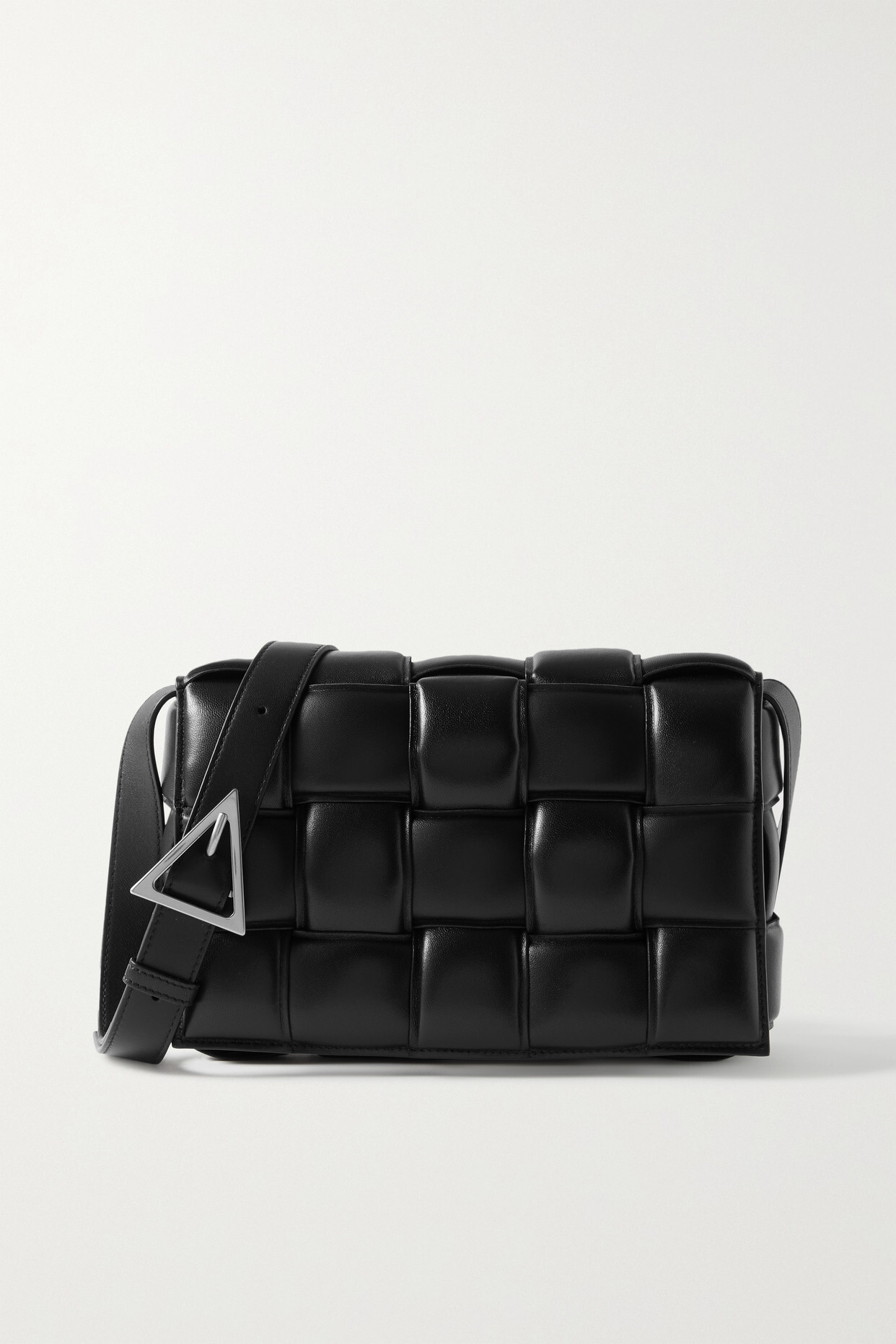 Bottega Veneta - Cassette Padded Intrecciato Leather Shoulder Bag - Black
