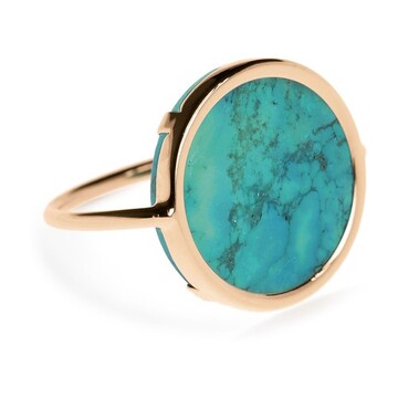 Ginette Ny Fallen sky disc ring in blue