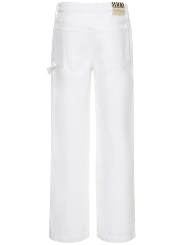 MOTHER Snacks The Fun Dip Utility Puddle Jeans in white