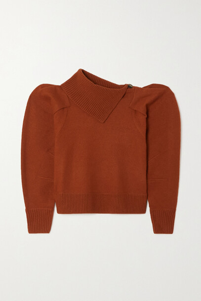 Ulla Johnson - Riley Asymmetric Wool Sweater - Red