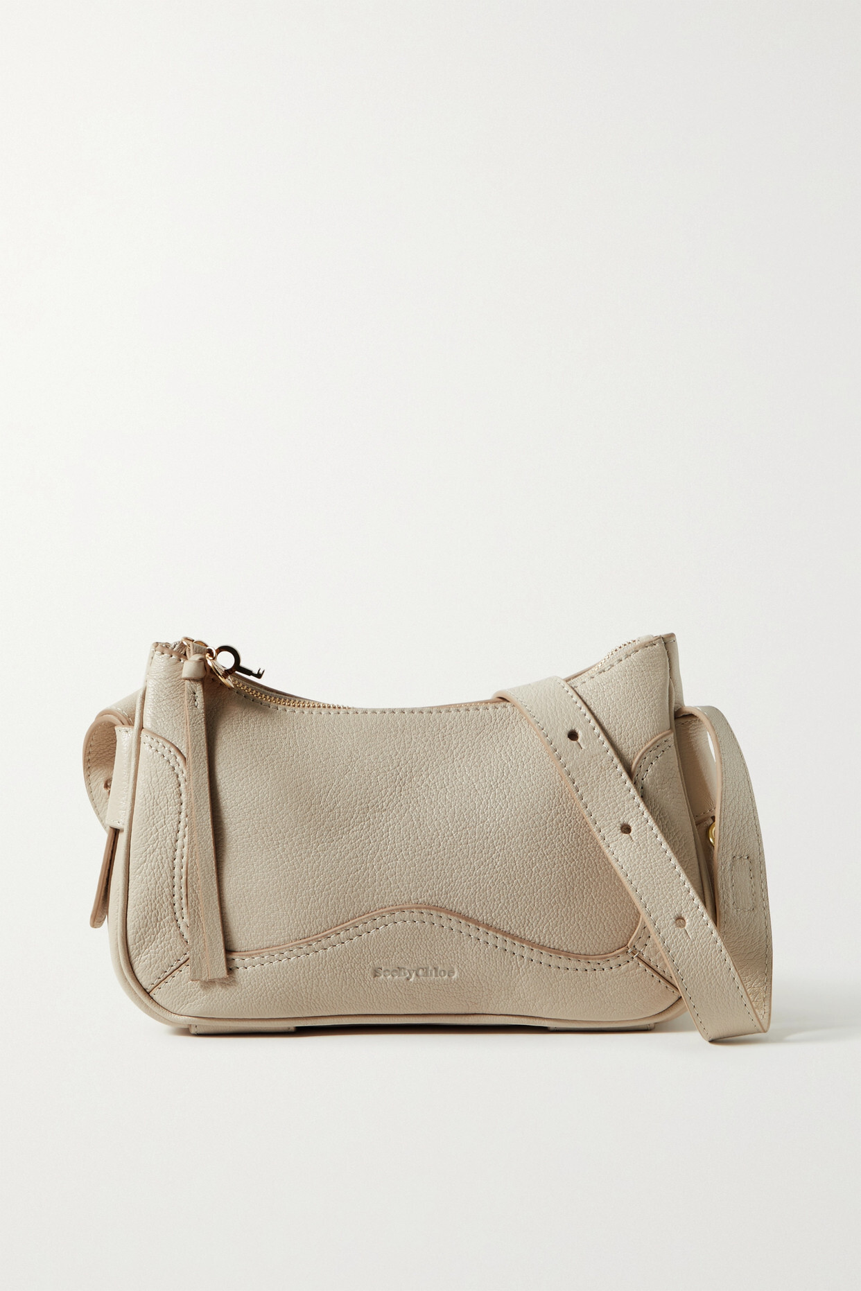 See By Chloé See By Chloé - Hana Textured-leather Shoulder Bag - Neutrals