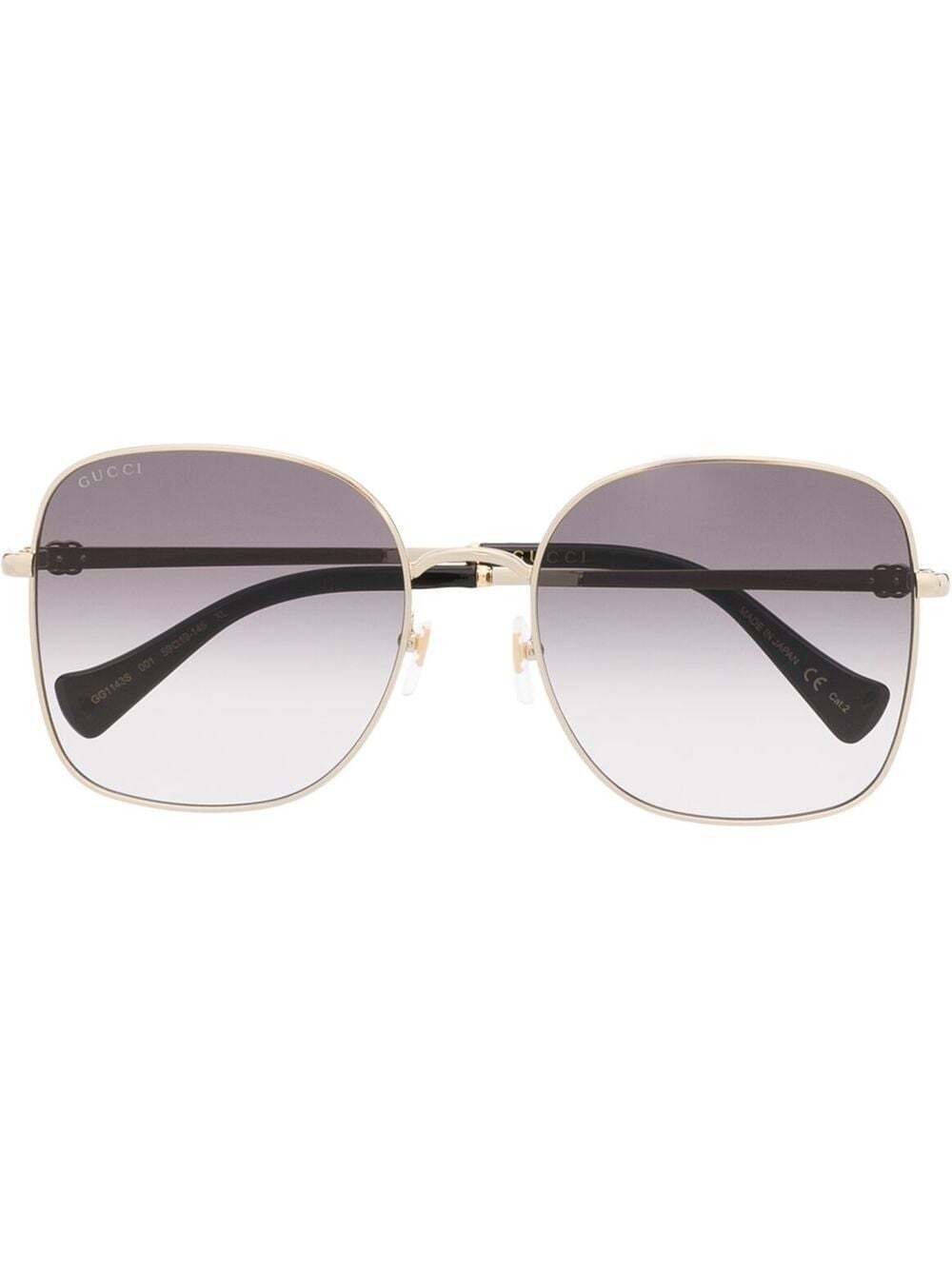 Gucci Eyewear gradient oversized-frame sunglasses - Gold