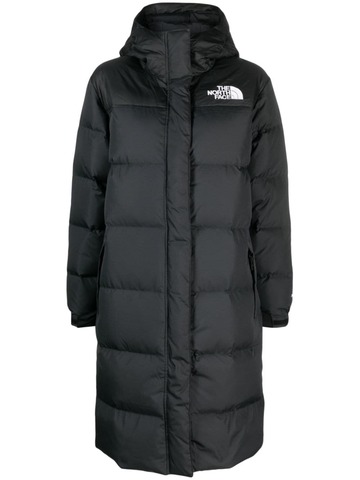 the north face nuptse hooded puffer coat - black