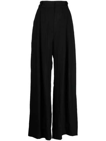 three graces molly high-waist palazzo trousers - black