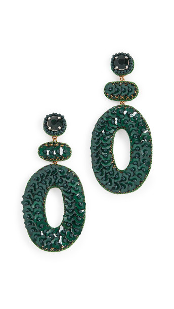 deepa gurnani deepa by deepa gurnani britt earrings in green - Wheretoget