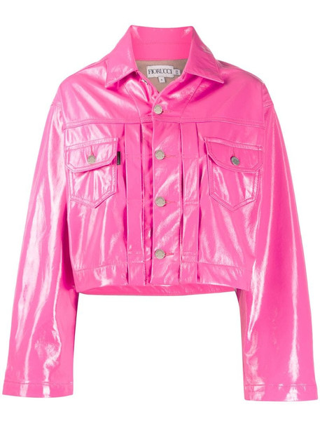 Fiorucci Berty cropped jacket in pink