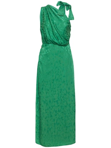 MSGM Viscose Blend Midi Dress in green