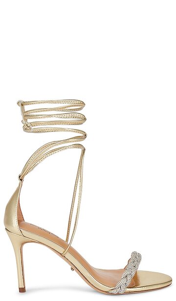 tony bianco henley sandal in metallic gold