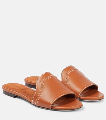Loro Piana Sesia leather sandals in brown