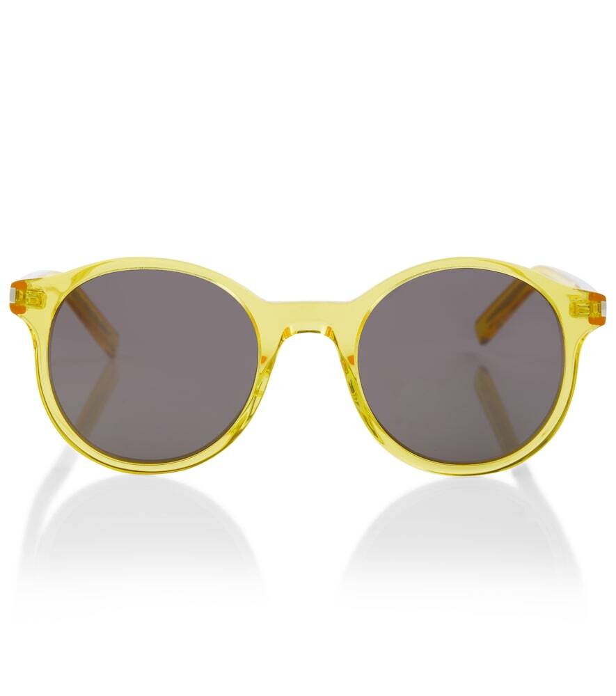 Saint Laurent SL 521 round sunglasses in yellow