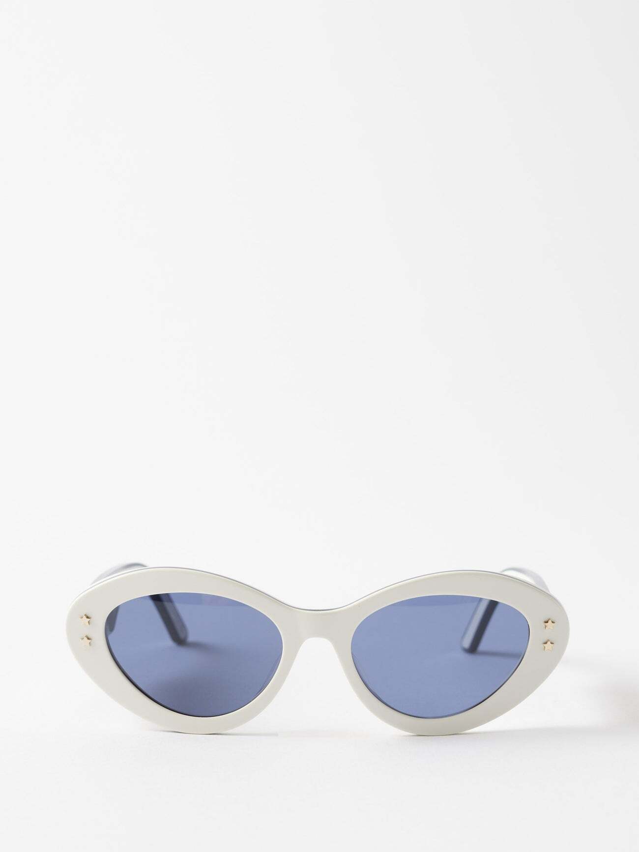 Dior - Diorpacific B1u Cat-eye Acetate Sunglasses - Womens - White Blue
