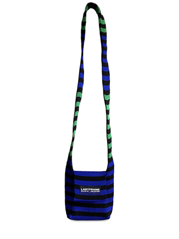 LASTFRAME Mini Multi Stripe Shoulder Bag in blue / green