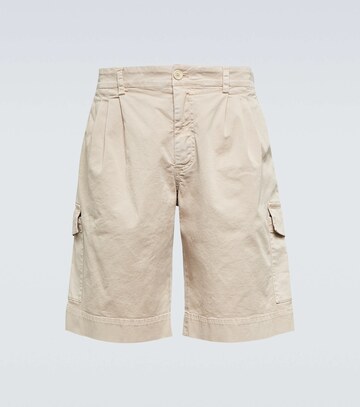dolce&gabbana cotton canvas cargo shorts in beige
