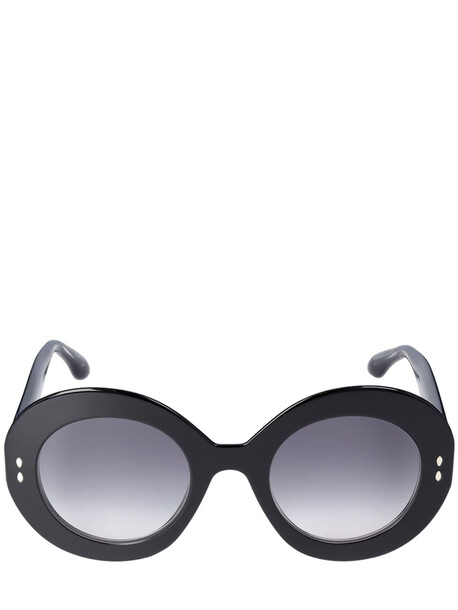 ISABEL MARANT Joany Oversize Round Acetate Sunglasses in black / grey