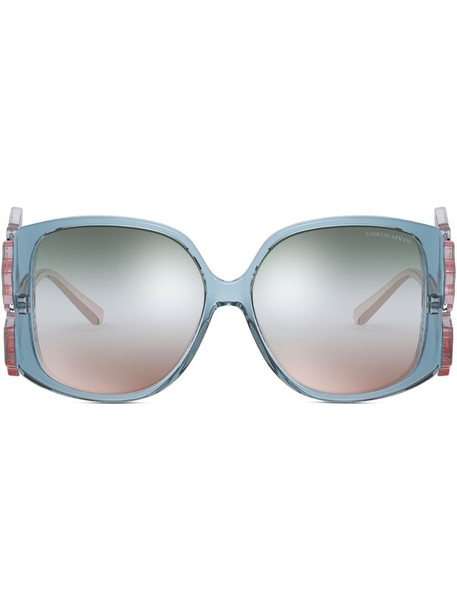 Giorgio Armani oversized frame sunglasses in blue