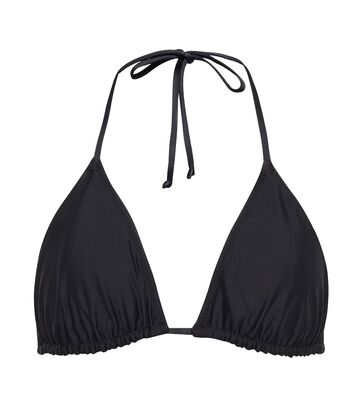 Ganni Triangle bikini top in black