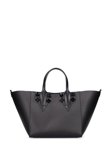 christian louboutin cabachic small leather tote bag in black