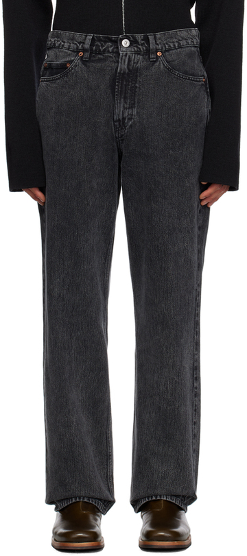 our legacy gray formal cut jeans in black