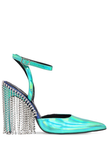 AREA 90mm Iridescent Faux Leather Pumps in green