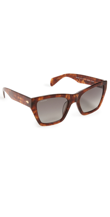 Rag & Bone Street Square Sunglasses in brown