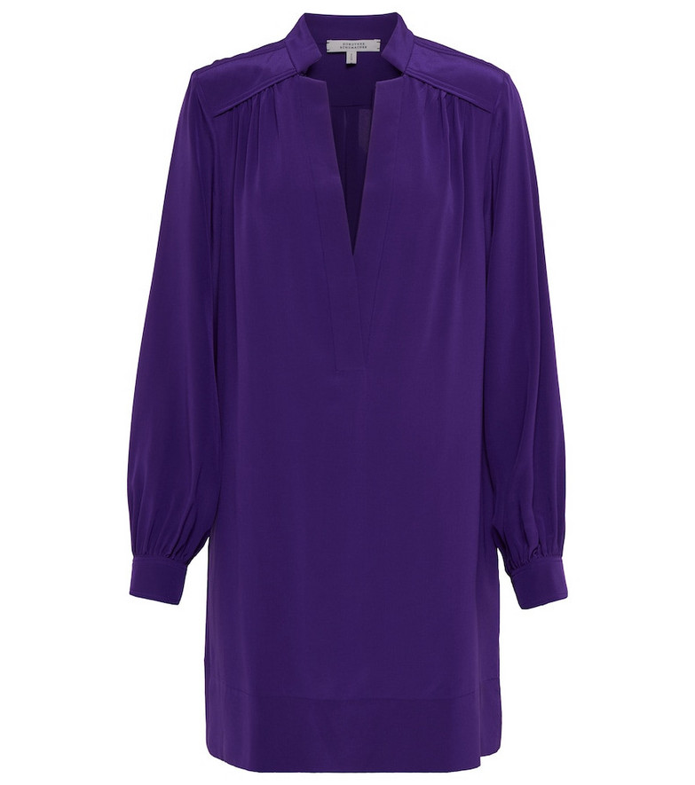 Dorothee Schumacher Fluid Volumes silk minidress in purple