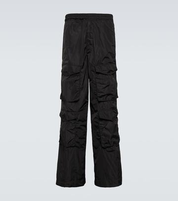 dries van noten technical cargo pants in black
