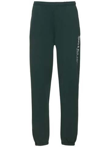 SPORTY & RICH Athletic Club Cotton Sweatpants in green