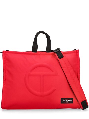 EASTPAK X TELFAR Telfar Medium Nylon Shopper Bag in red