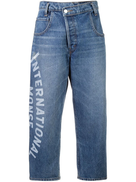 Monse International print jeans in blue