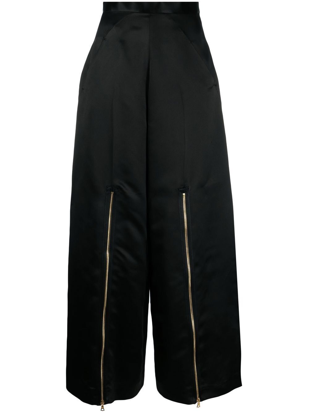 Undercover zip-detailed wide-leg trousers - Black