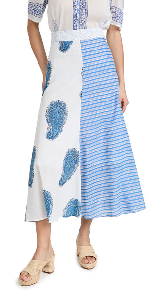Alix of Bohemia Milli Blue Panel Skirt
