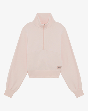 high-neck sweatshirt for woman - fleece - repetto in pink
