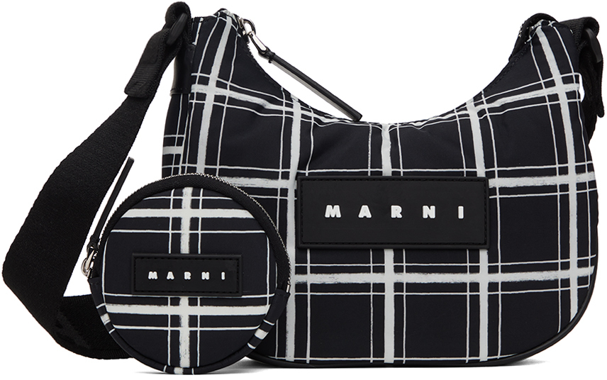 Marni Black Check Shoulder Bag