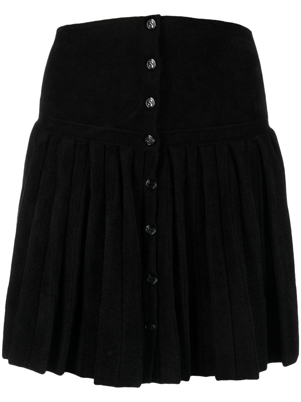 SANDRO high-rise buttoned skirt - Black