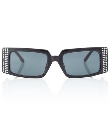 Magda Butrym Crystal-embellished square sunglasses in black