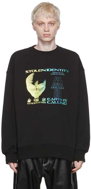 stolen girlfriends club black organic cotton sweatshirt