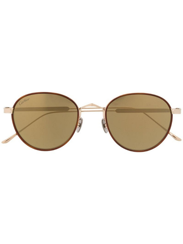Cartier Eyewear CT0250S round frame sunglasses in gold