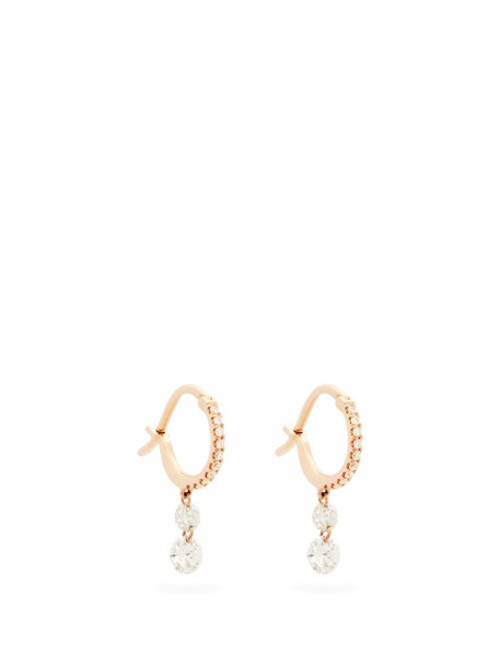 Raphaele Canot - Set Free Diamond & 18kt Rose Gold Hoop Earrings - Womens - Rose Gold