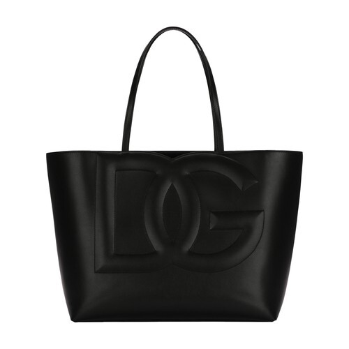 Dolce & Gabbana Medium calfskin DG Logo Bag shopper in black