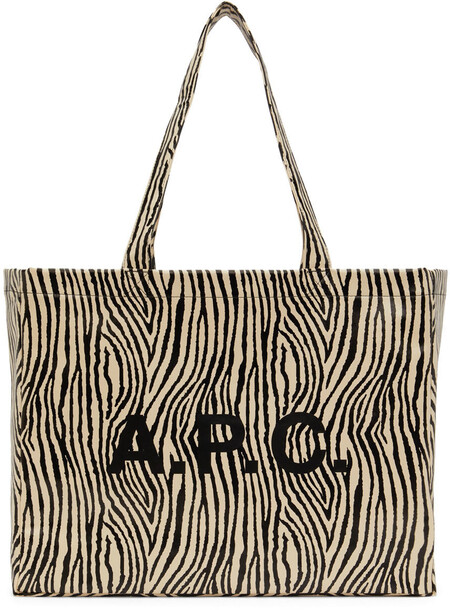 A.P.C. A.P.C. Black & White Diane Shopping Bag