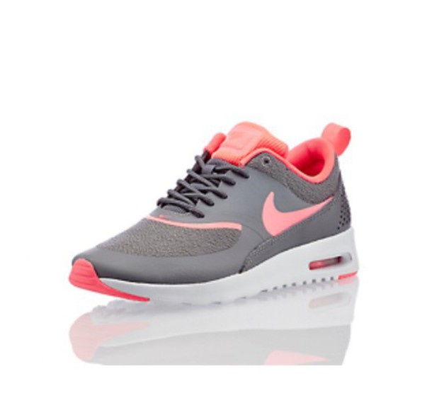 shoes, grey, orange/pink, nike air max 