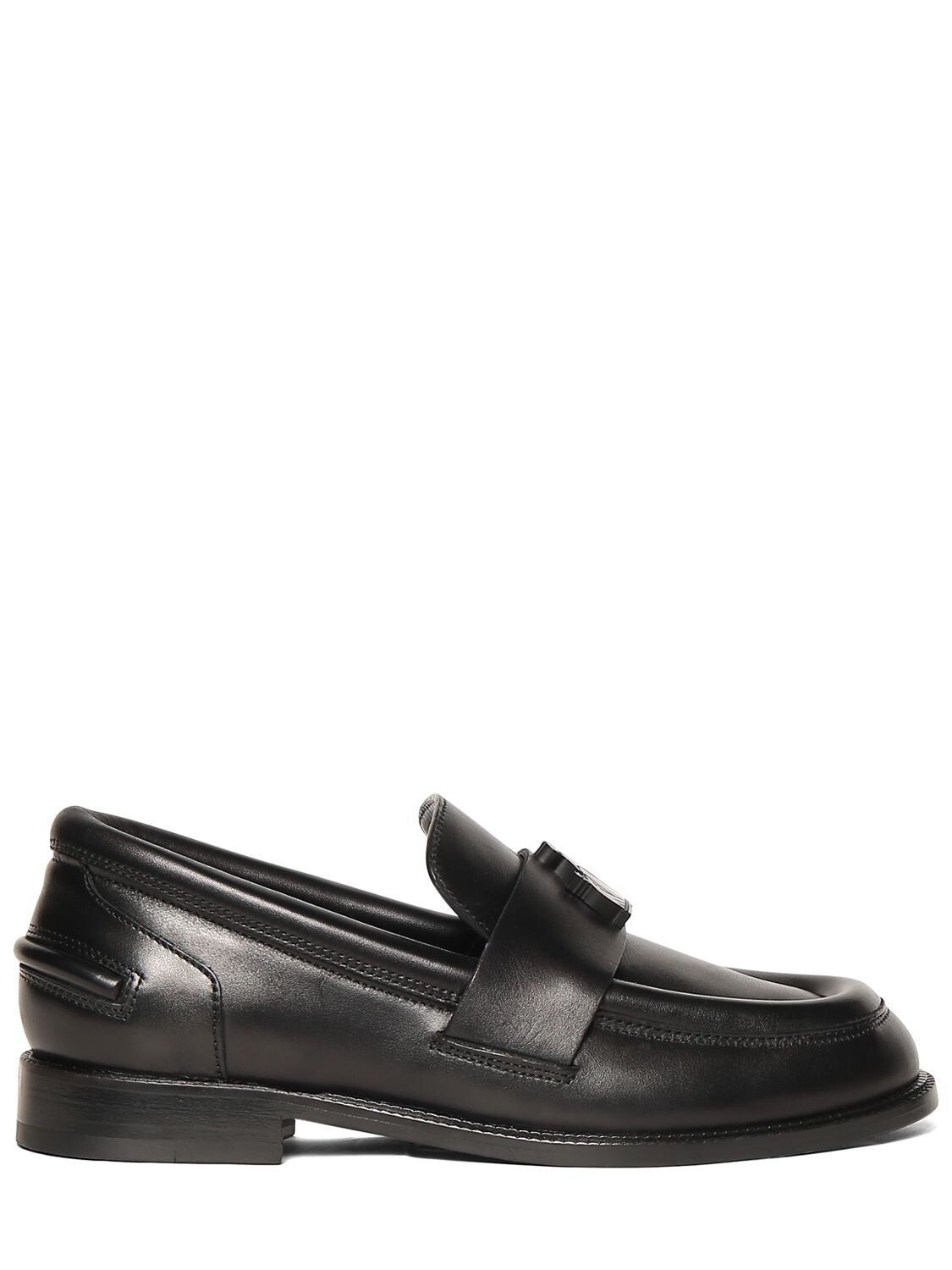 LANVIN 25mm M&e Leather Loafers in black