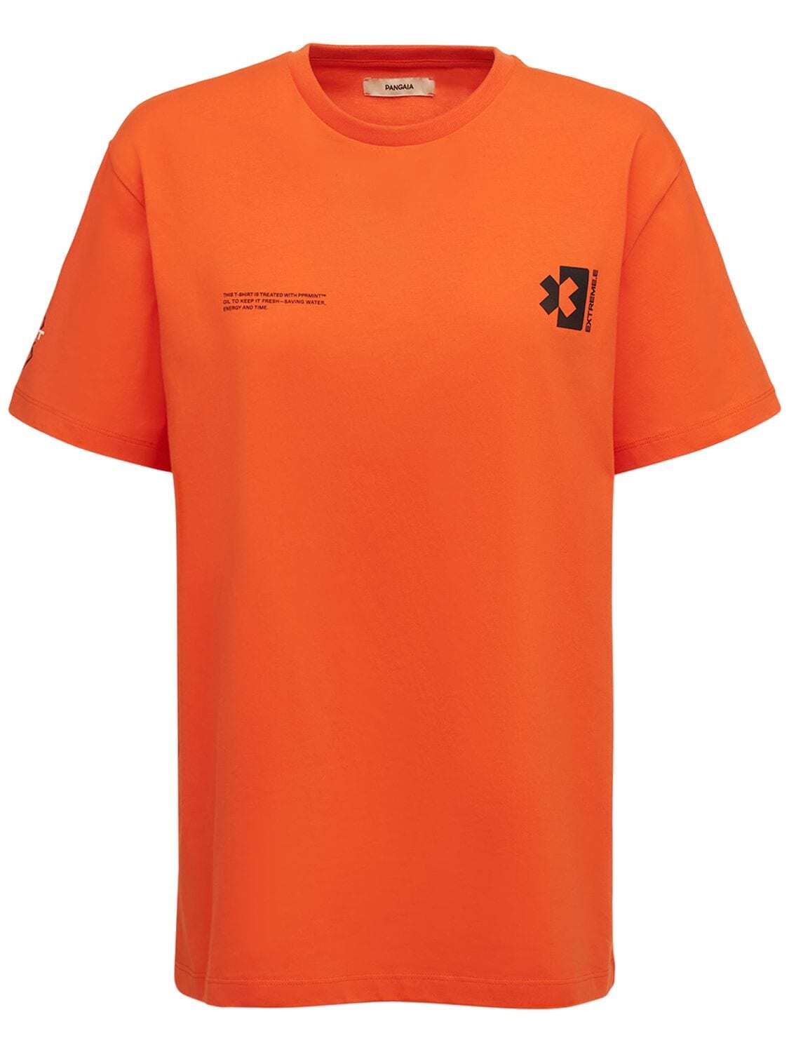 Pangaia X Extreme E Cotton T-shirt in orange