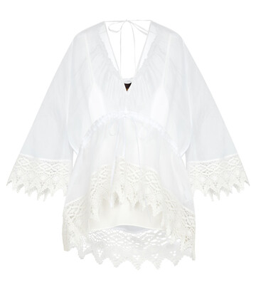 LOEWE Paula's Ibiza cotton macramÃ© shirt in white