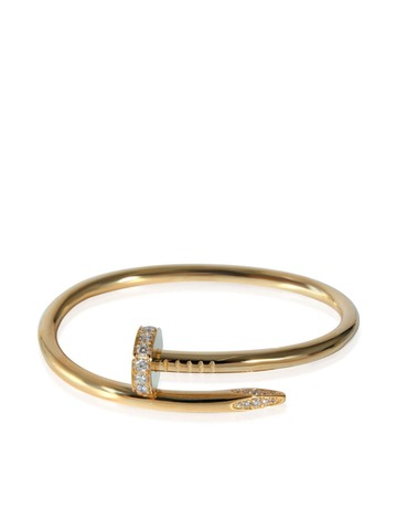cartier pre-owned 18kt yellow gold juste un clou diamond bracelet