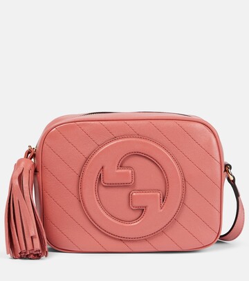 gucci gucci blondie small leather shoulder bag in pink