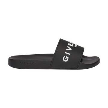 givenchy paris flat sandals in noir